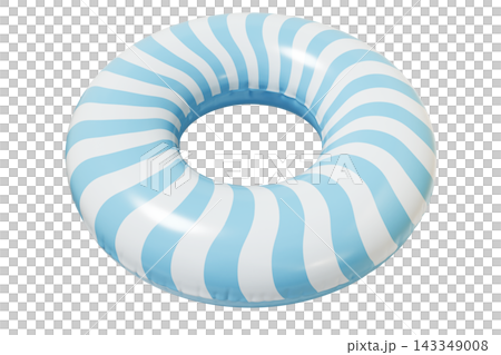 Striped retro Inflatable Swim Ring Summer Pool Float Isolated on White Background. 3d rendering Striped retro Inflatable Swim Ring Summer Pool Float Isolated on White Background. 3d rendering 143349008