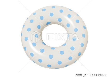 Inflatable Swim Ring, Summer Pool Float. Isolated on White Background. 3d rendering 143349027
