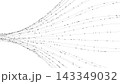 Abstract Technology Background with Digital Data Flow Network and Futuristic Light Connections 143349032
