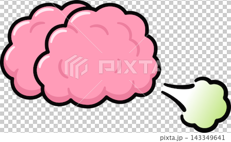 Brain fart cartoon drawing Brain fart cartoon drawing 143349641