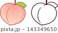 Cartoon peach drawing 143349650