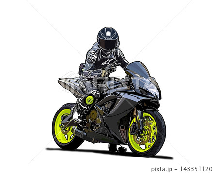 バイク,女性,ライダー,光,キラキラ,かわいい, バイク,女性,ライダー,光,キラキラ,かわいい, 143351120