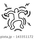 棒人間シリーズで、感電・痺れる人 143351172