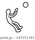 棒人間シリーズで、ボールをシュートする人 143351183