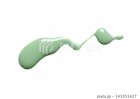 A sample of green nail polish. Isolated on a white background. 143351427