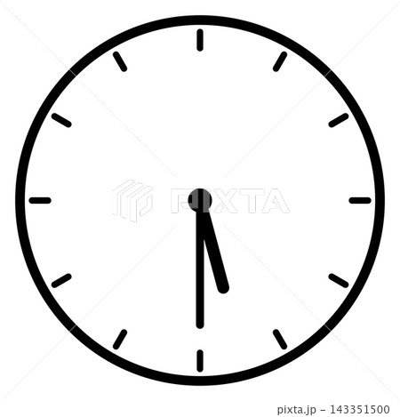 5時30分を示すシンプルな時計の文字盤 5時30分を示すシンプルな時計の文字盤 143351500