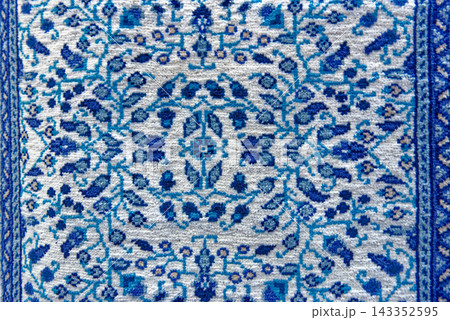 Intricate Hand-Woven Tunisian Carpet with Vintage Design Intricate Hand-Woven Tunisian Carpet with Vintage Design 143352595