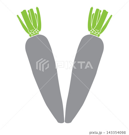 Flat vector illustration of a carrot Flat vector illustration of a carrot 143354098