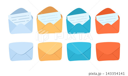 Colorful Envelope Vector Set Colorful Envelope Vector Set 143354141