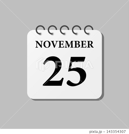 Icon page calendar day - 25 November Icon page calendar day - 25 November 143354307