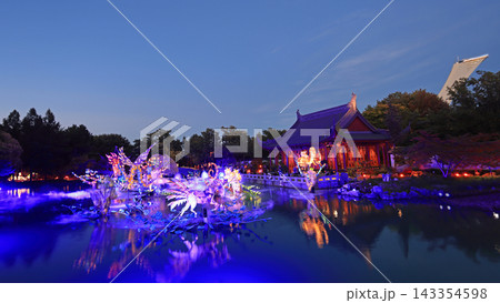 Features the Shan Hai Jing theme, mythology inspired Light Lanterns in Botanical Garden, Montreal, Canada Features the Shan Hai Jing theme, mythology inspired Light Lanterns in Botanical Garden, Montreal, Canada 143354598
