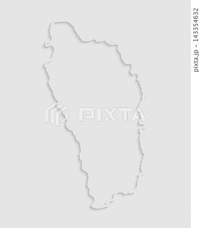 Vector map of Dominica, abstract inner shadow Vector map of Dominica, abstract inner shadow 143354632