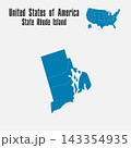 Vector map of the USA - State Rhode Island 143354935