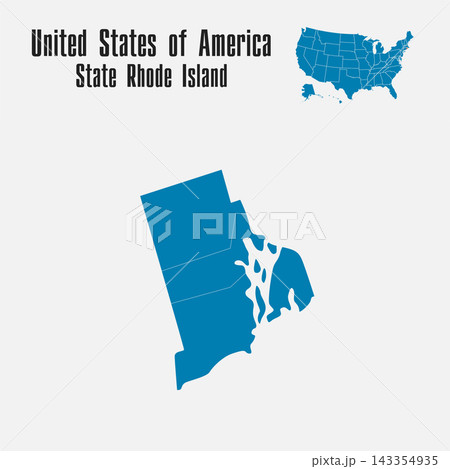 Vector map of the USA - State Rhode Island Vector map of the USA - State Rhode Island 143354935