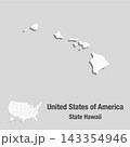 Detailed vector map of the USA - State Hawaii 143354946