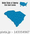 Vector map of the USA - State South Carolina 143354947