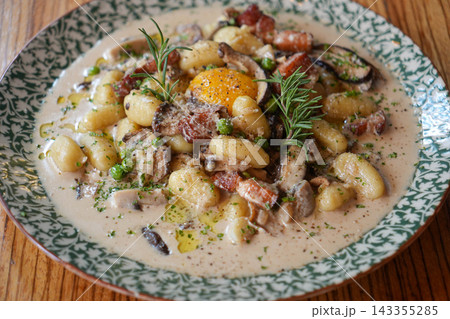 Rich and Creamy Italian Porcini Mushroom Gnocchi Pasta Rich and Creamy Italian Porcini Mushroom Gnocchi Pasta 143355285
