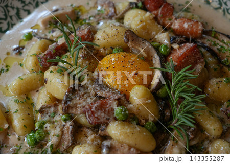 Rich and Creamy Italian Porcini Mushroom Gnocchi Pasta Rich and Creamy Italian Porcini Mushroom Gnocchi Pasta 143355287