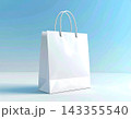 Still life. Paper shopping bag on a white background. Bag mockup in white color for promoting brands. 143355540