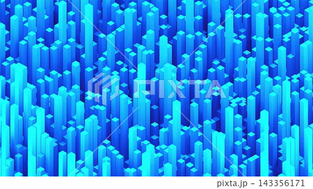 Abstract Long blocks. Computer generated 3d render 143356171
