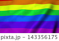 waving Rainbow flag. Computer generated 3d render 143356175