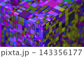 Abstract colorful blocks. Computer generated 3d render 143356177