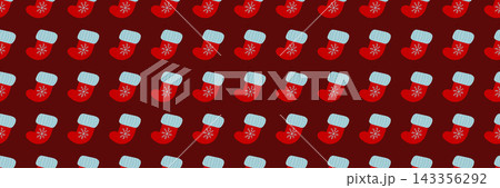 Christmas long pattern in hand draw style 143356292