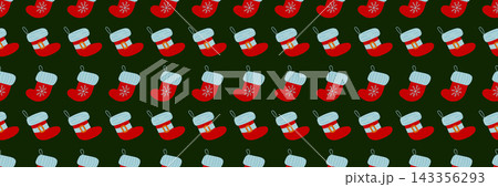 Christmas long pattern in hand draw style Christmas long pattern in hand draw style 143356293