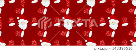 Christmas long pattern in hand draw style 143356510