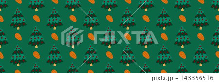 Christmas long pattern in hand draw style Christmas long pattern in hand draw style 143356516