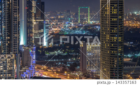 Dubai downtown day to night timelapse Dubai downtown day to night timelapse 143357163