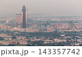 Aerial view of neighborhood Deira and Dubai creek with typical old and modern buildings timelapse. 143357742