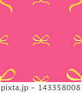 Seamless pattern with ribbon bows on pink, purple and red backgrounds vector. Stock Vector 143358008
