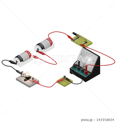 【アイソメトリック素材】理科の教材用3Dイラスト:乾電池2個使用時の電流と豆球(右斜め)透明PNG 【アイソメトリック素材】理科の教材用3Dイラスト:乾電池2個使用時の電流と豆球(右斜め)透明PNG 143358634