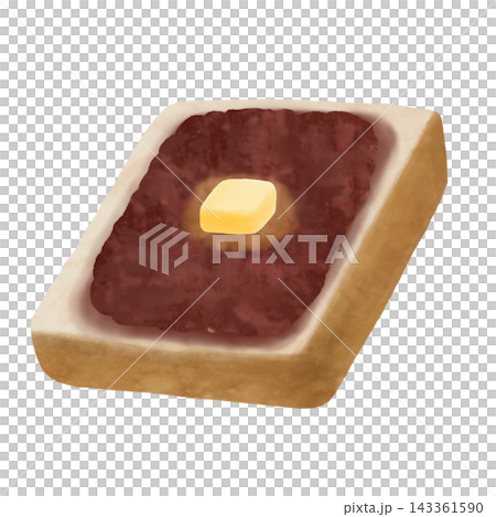 あんバタートーストのイラスト あんバタートーストのイラスト 143361590