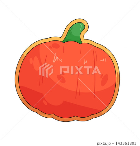Illustration of pumpkin cookie Illustration of pumpkin cookie 143361803