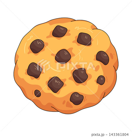 Illustration of chocolate chip cookie 143361804