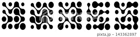 Funky Metaball Connected Round Shape Collection Funky Metaball Connected Round Shape Collection 143362897