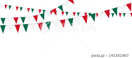 Mexico Fiesta Pennant Bunting Garland in National Colors Mexico Fiesta Pennant Bunting Garland in National Colors 143362967