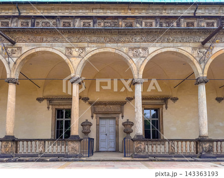 Queen Anne's Summer Palace, Belvedere, located in the Royal Garden of Prague Queen Anne's Summer Palace, Belvedere, located in the Royal Garden of Prague 143363193