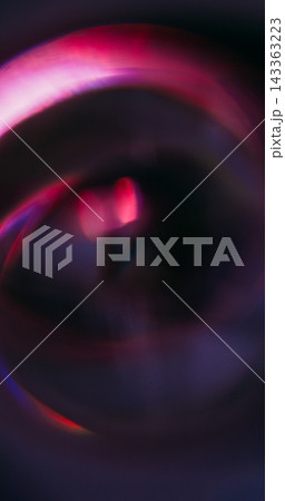 Futuristic blur glow. Neon arch. Pink red curve light beam on purple dark background. Bright night illumination abstract color overlay. Futuristic blur glow. Neon arch. Pink red curve light beam on purple dark background. Bright night illumination abstract color overlay. 143363223