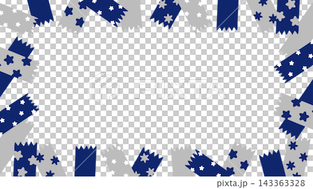 A frame made of star-patterned masking tape, inspired by winter. A frame made of star-patterned masking tape, inspired by winter. 143363328