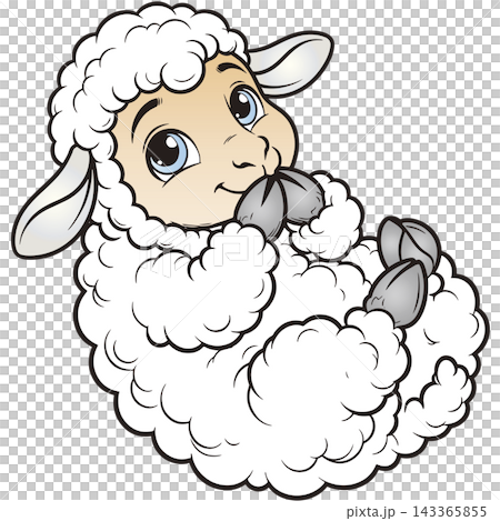 A fun animal illustration ☆ Sheep A fun animal illustration ☆ Sheep 143365855