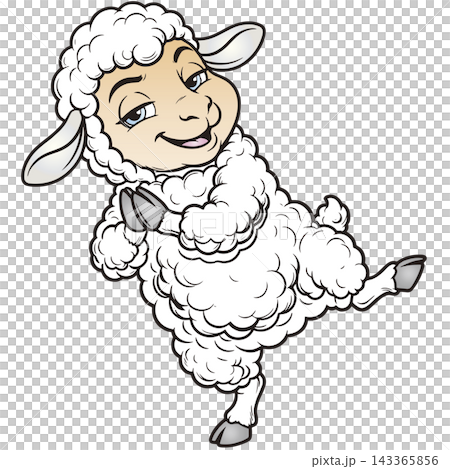 A fun animal illustration ☆ Sheep A fun animal illustration ☆ Sheep 143365856