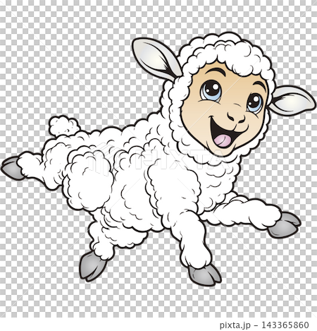 有趣的動物插畫☆綿羊 有趣的動物插畫☆綿羊 143365860