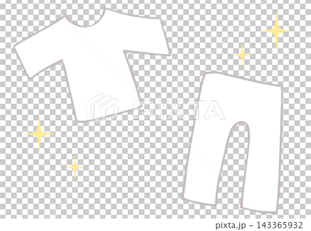 綺麗なTシャツとズボンのイラスト 綺麗なTシャツとズボンのイラスト 143365932
