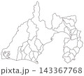 分割できる静岡県白地図 143367768