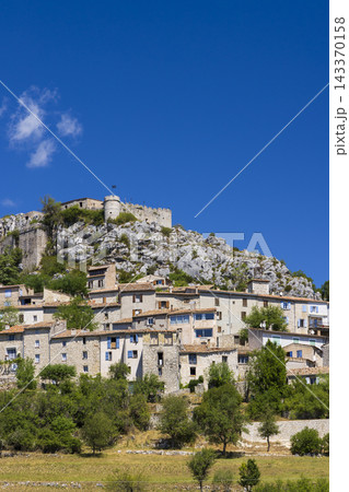 Trigance village and historic castle in Provence Alpes Cote d'Azur 143370158