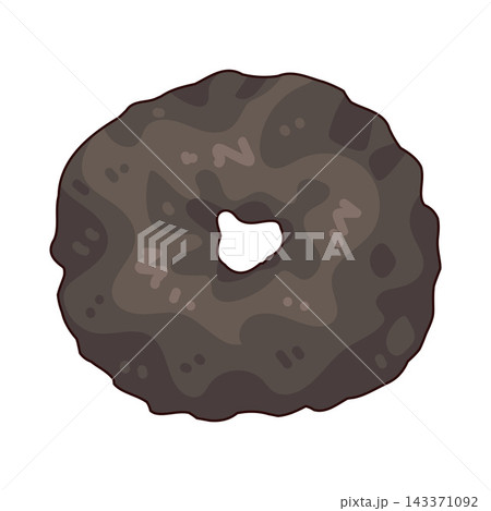 Illustration of Hair Donut Illustration of Hair Donut 143371092