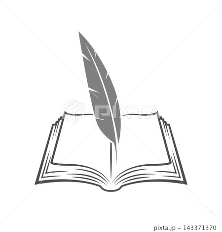 Quill and Book Logo icon design Quill and Book Logo icon design 143371370